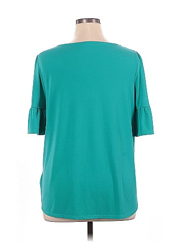Green Envelope Short Sleeve Top (view 2)