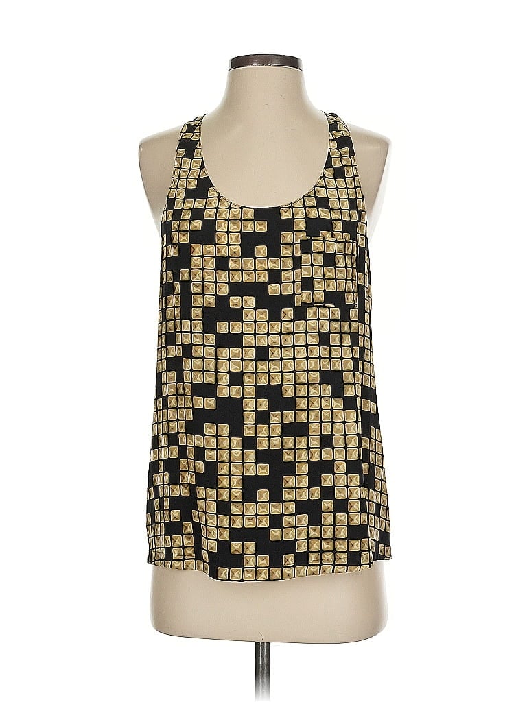 Pre-owned Alexander Wang Sleeveless Silk Top Gold Square Neckline Tops
