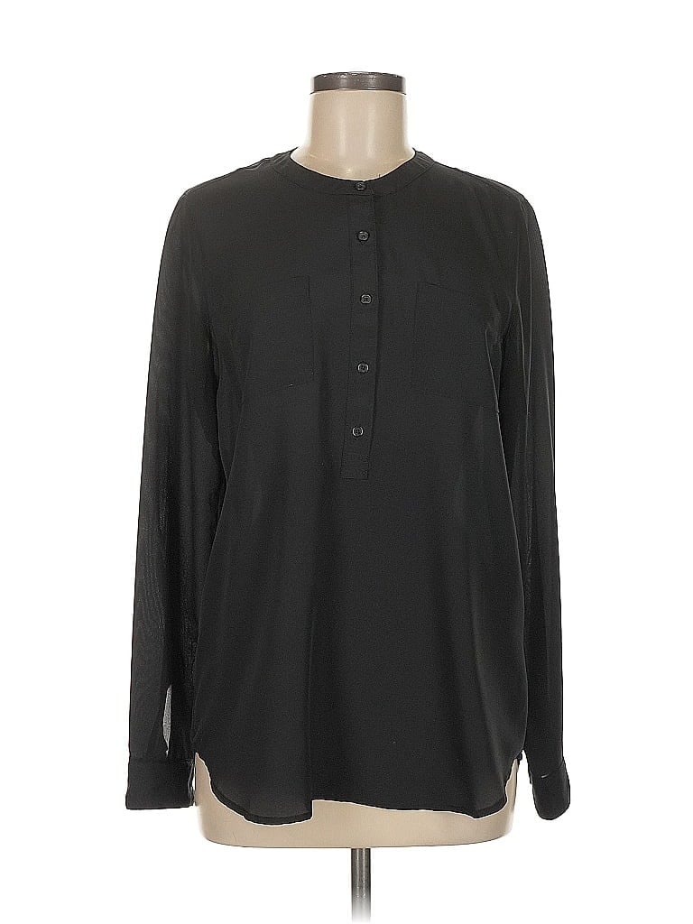 Pre-owned Old Navy Long Sleeve Blouse In Black