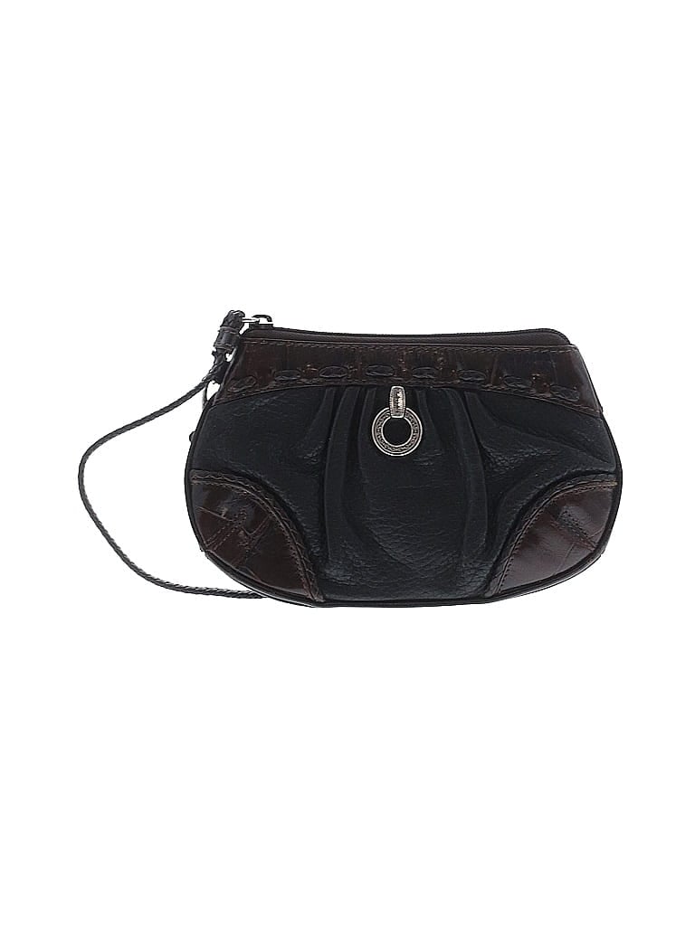 Brighton 100% Leather Black Leather Wristlet One size - photo 1
