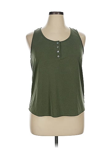 Green Envelope Sleeveless Top (view 1)