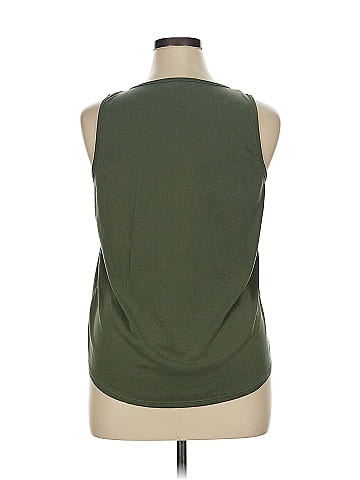 Green Envelope Sleeveless Top (view 2)