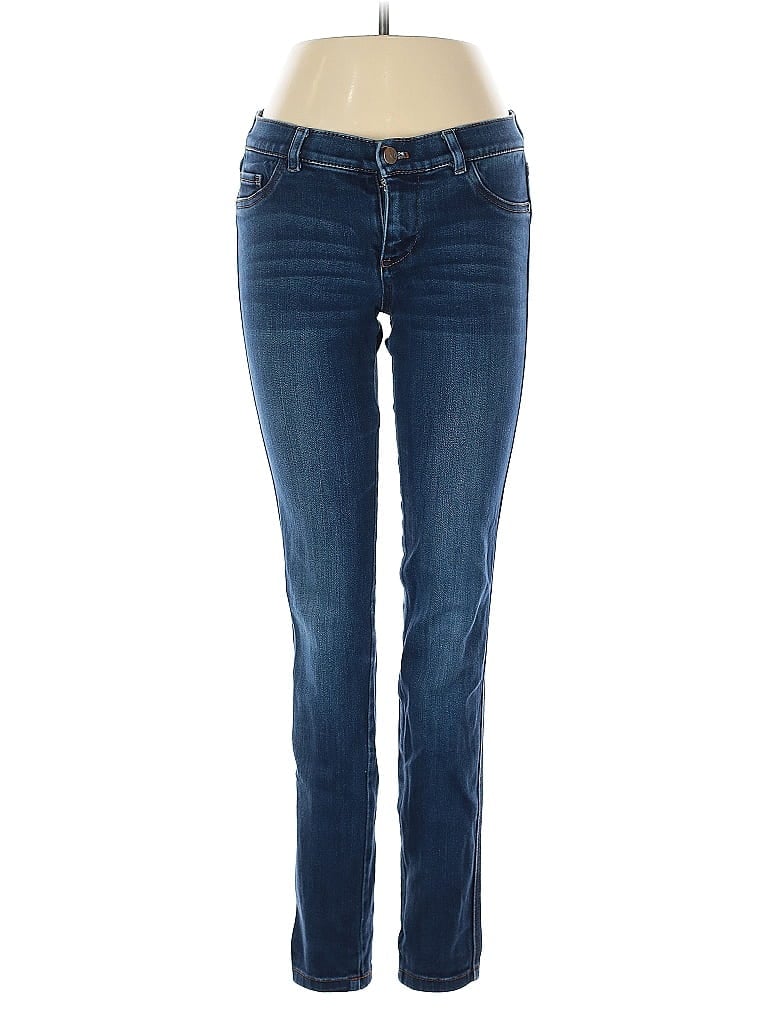 Soho JEANS NEW YORK & COMPANY Solid Blue Jeans Size 2 - photo 1