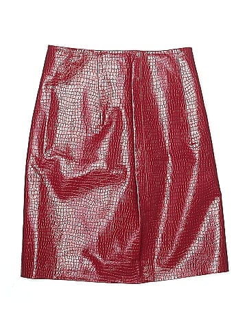 Porridge Faux Leather Skirt (view 2)