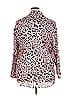 Foxcroft 100% Cotton Animal Print Pink Long Sleeve Blouse Size 20 (petite) - photo 2