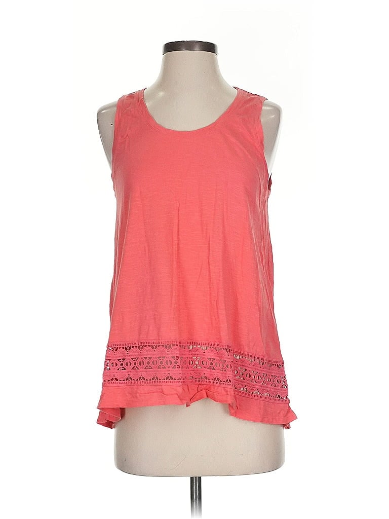 Pre-owned Ann Taylor Loft Tank Top Pink Halter Neckline Tops