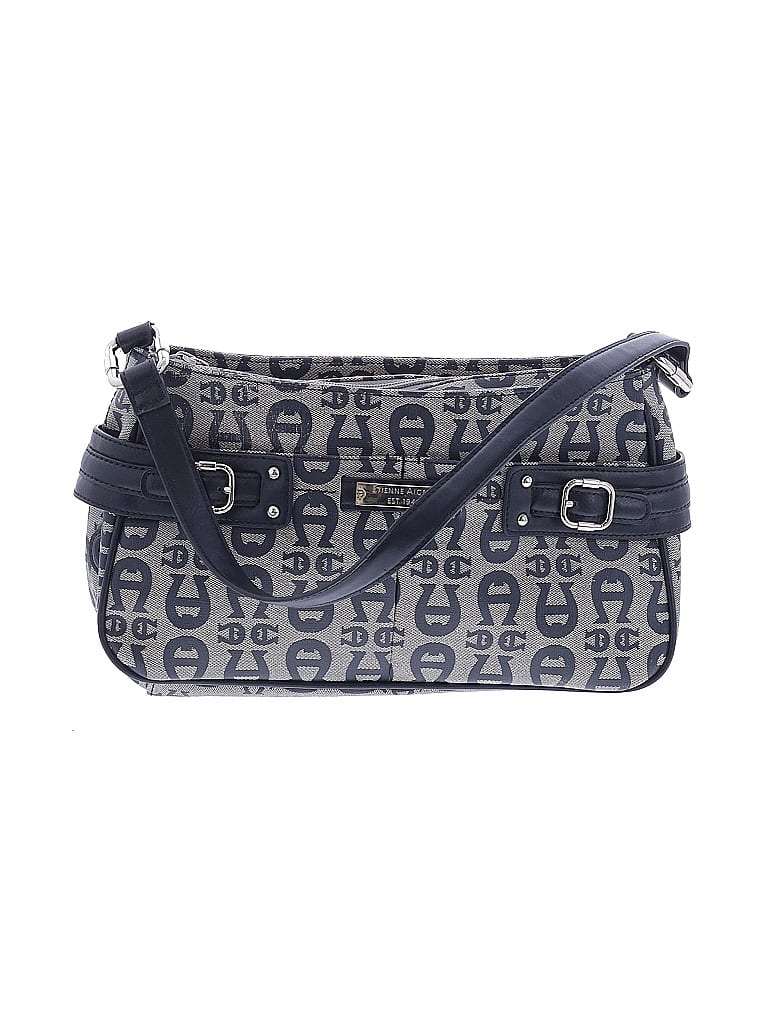 Etienne Aigner Print Gray Blue Shoulder Bag One size - photo 1