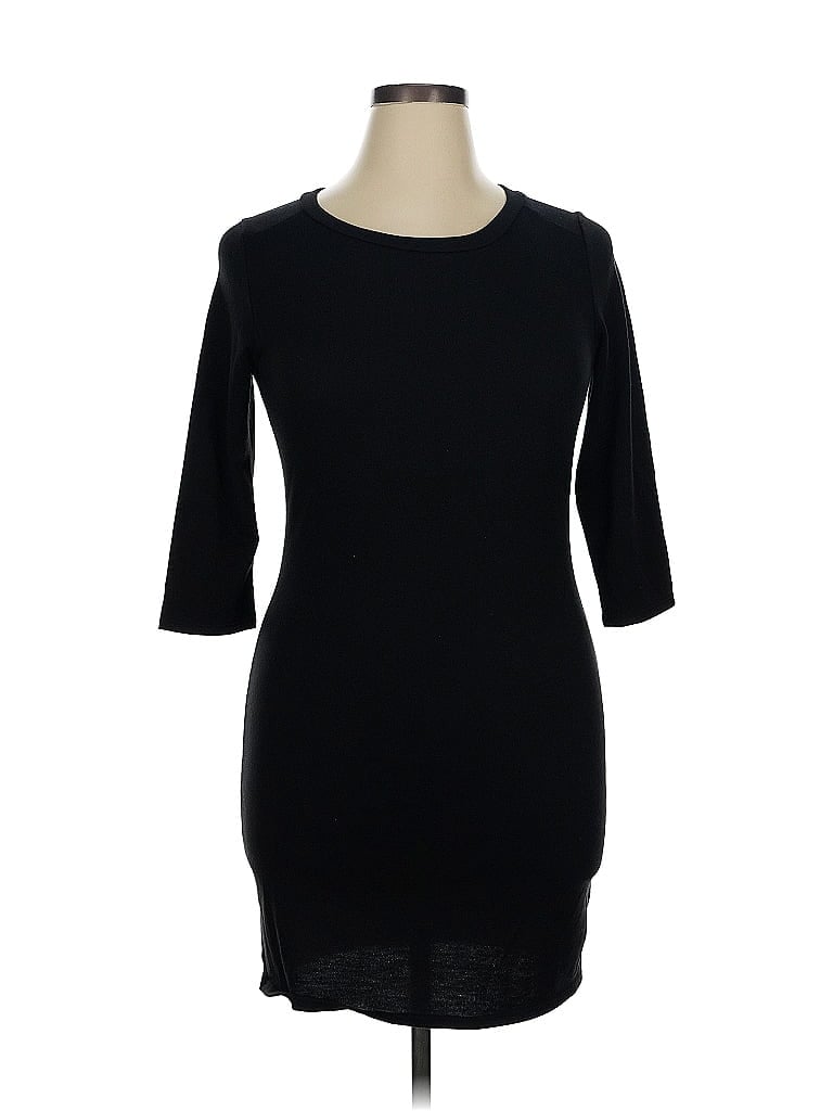 Caralase Solid Black Casual Dress Size XL - photo 1