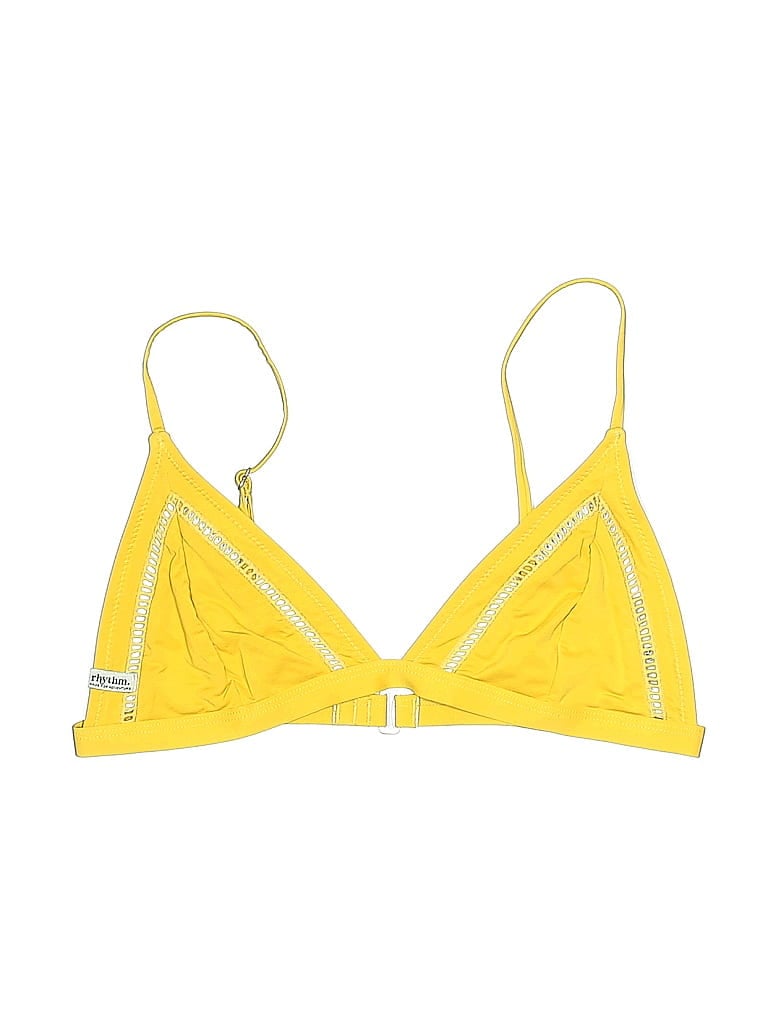Click to view more detailed imagery on our partner's website Pre-owned Rhythm Swimsuit Top Yellow Swimwear
