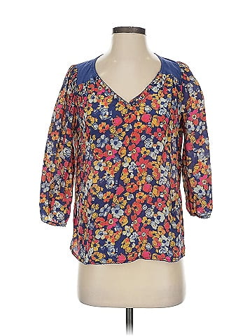 Porridge 3/4 Sleeve Silk Top (view 1)