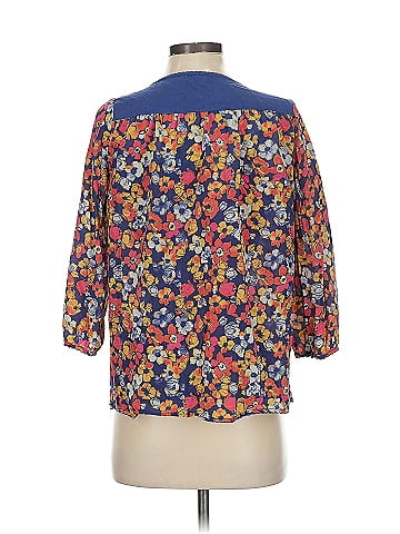 Porridge 3/4 Sleeve Silk Top (view 2)