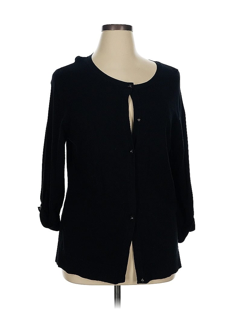 Pre-owned Lane Bryant Cardigan Sweater In Black