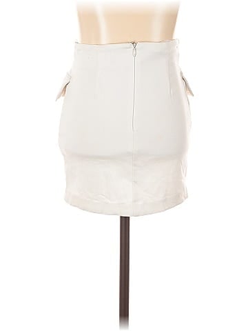 Blush Faux Leather Skirt (view 2)