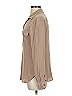 Fossil 100% Silk Tan Long Sleeve Silk Top Size XS - photo 5