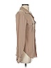 Fossil 100% Silk Tan Long Sleeve Silk Top Size XS - photo 4