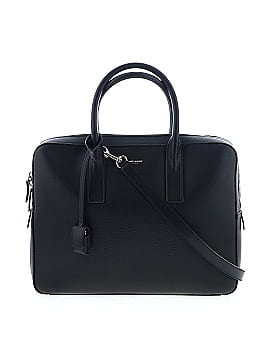 Saint Laurent Grain de Poudre Leather Small Museum Flat Briefcase (view 1)