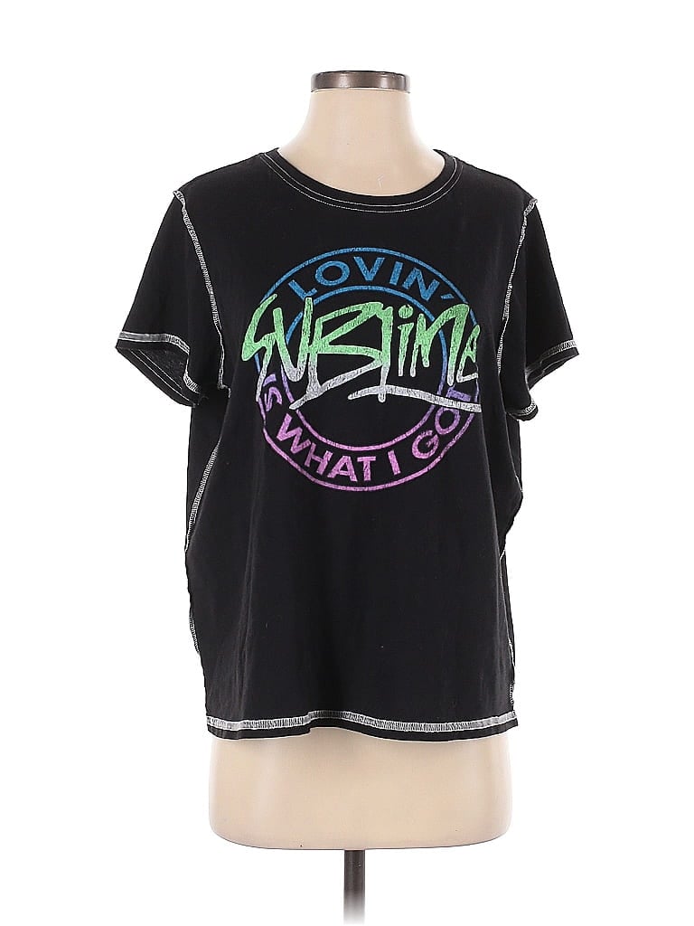 Pre-owned Assorted Brands Active T-shirt In Black