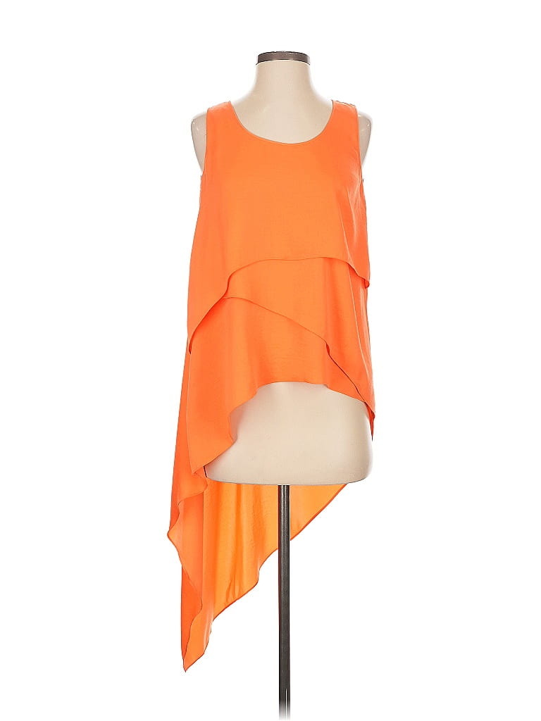 Pre-owned Bcbgmaxazria Sleeveless Blouse In Orange