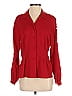 Oscar De La Renta Expressions 100% Polyester Red Long Sleeve Blouse Size 8 - photo 1