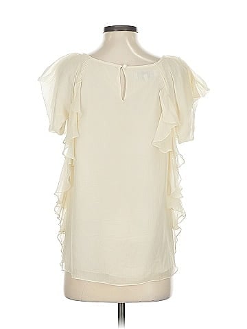 Tibi Short Sleeve Silk Top (view 2)
