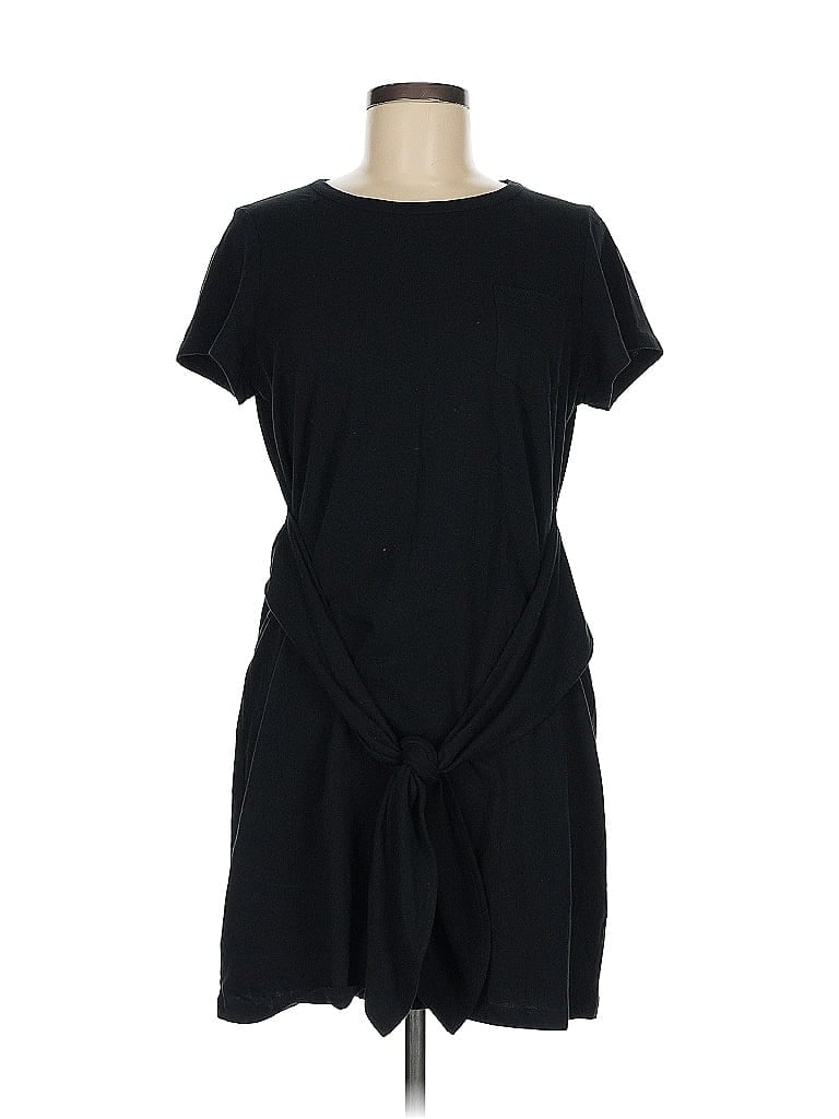 Rebecca Minkoff 100% Cotton Solid Black Casual Dress Size M - photo 1