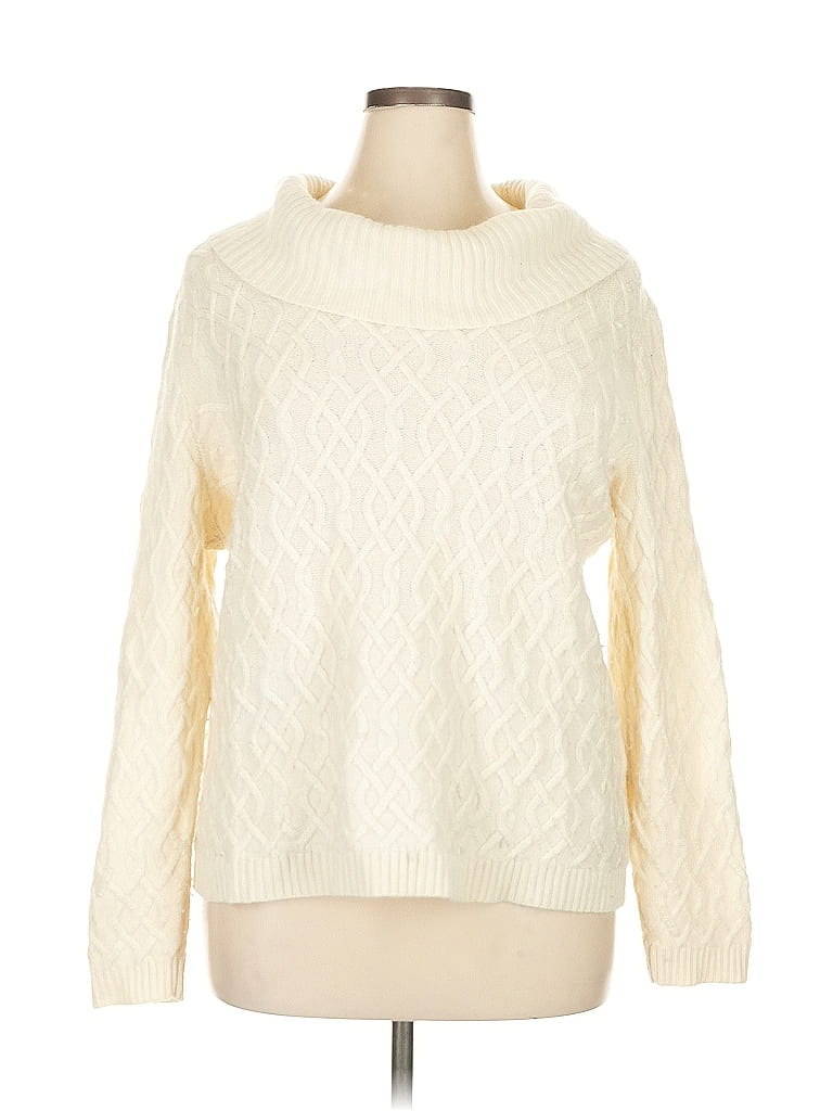 Plus Cowl Neck Top JONES NEW YORK SIGNATURE opal combo Size 1X