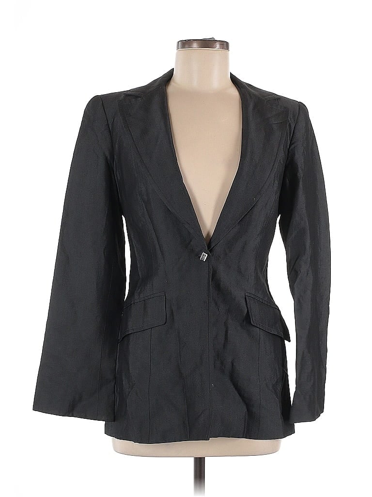 Pre-owned Bebe Blazer Jacket In Gray