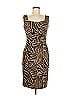 Leslie Stuart Animal Print Brown Cocktail Dress Size 8 - photo 1