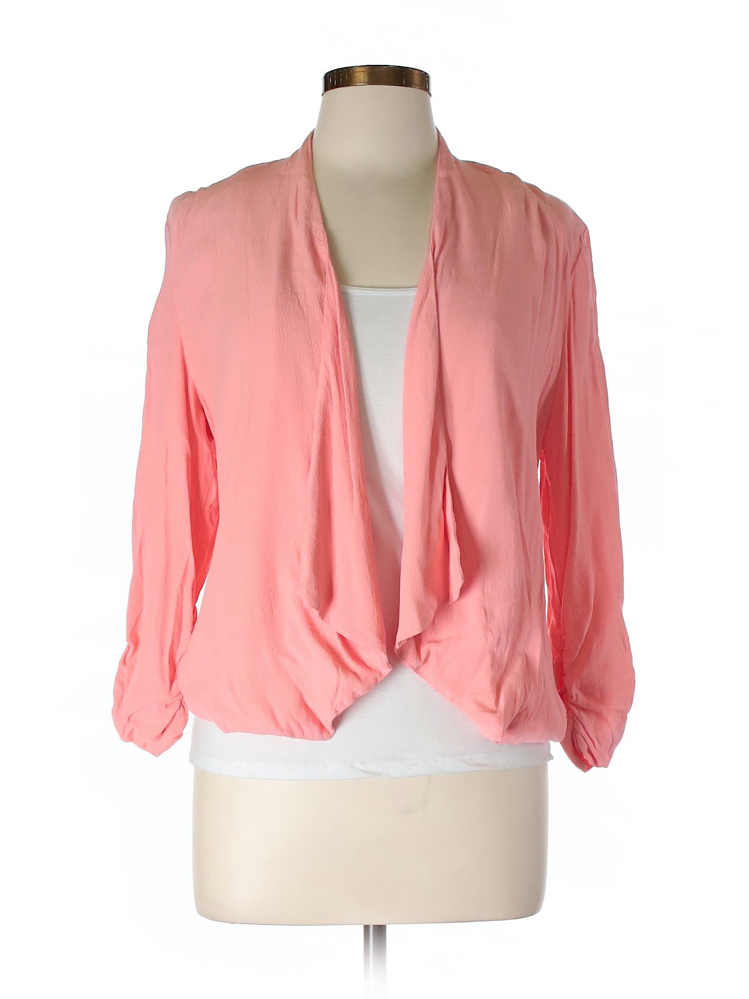Maurices 100% Rayon Solid Coral Jacket Size L - 73% off | thredUP