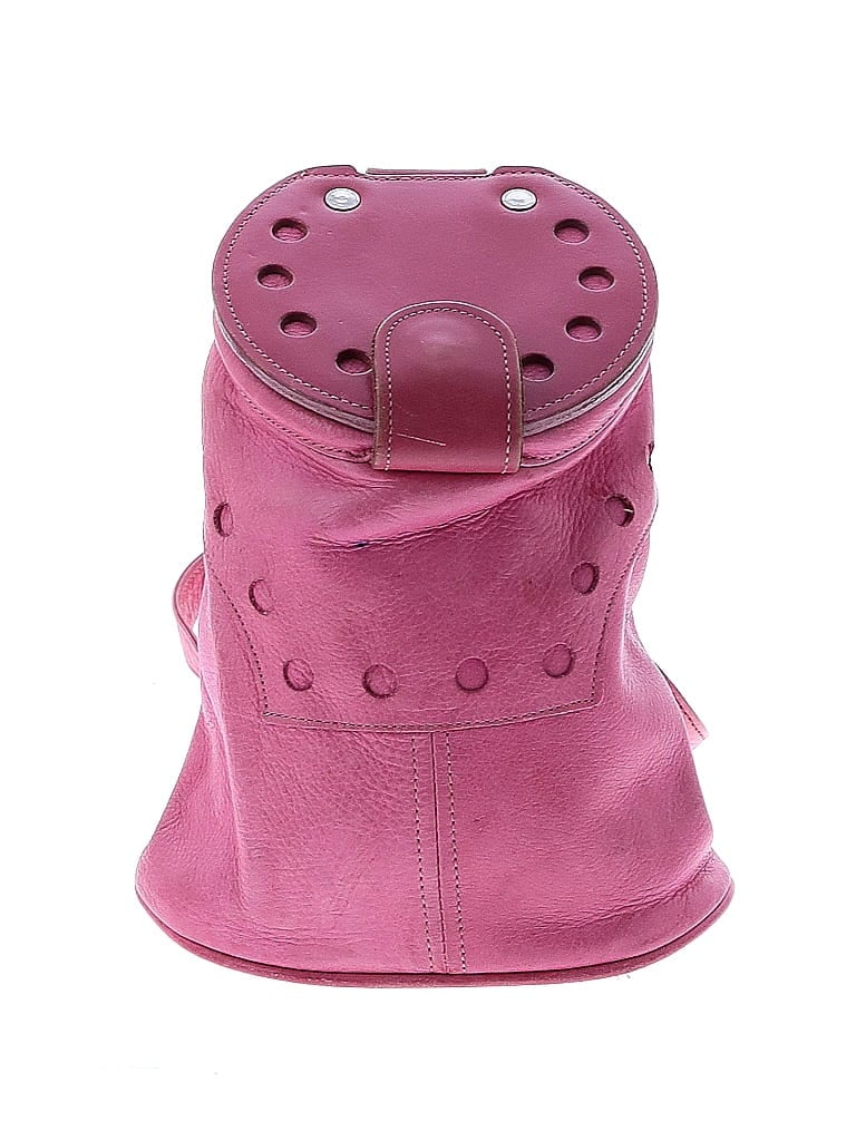 MAXX New York 100% Leather Solid Pink Leather Crossbody Bag One size - photo 1