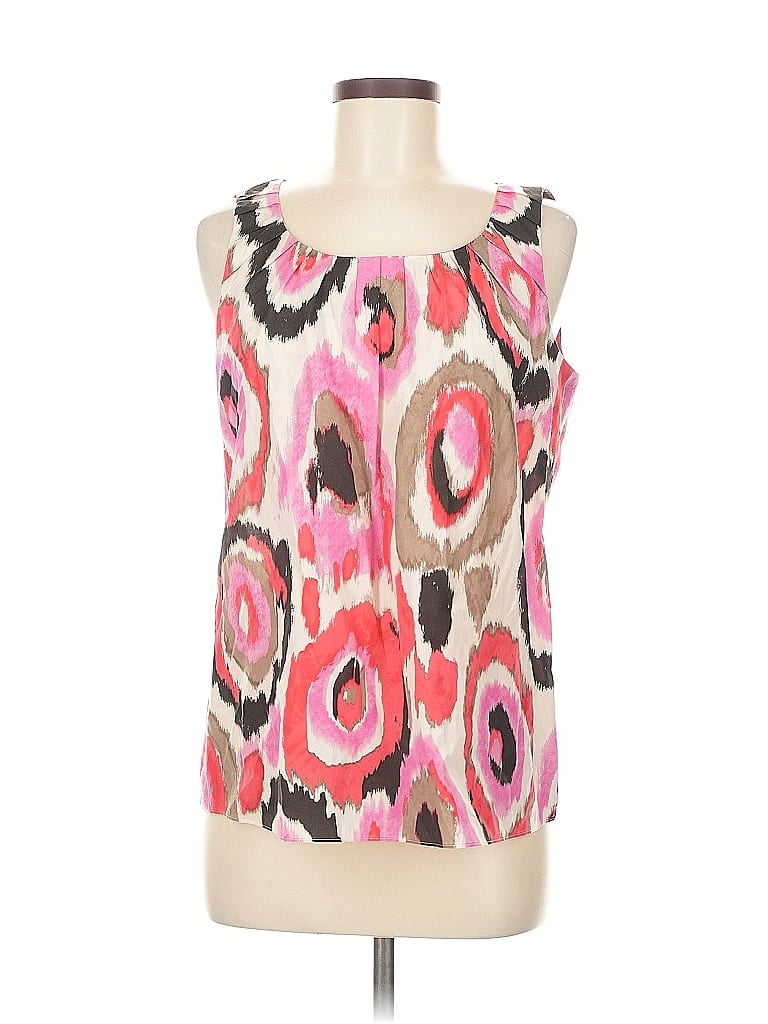 Click to view more detailed imagery on our partner's website Pre-owned Kenneth Cole New York Sleeveless Silk Top Pink Scoop Neck Tops