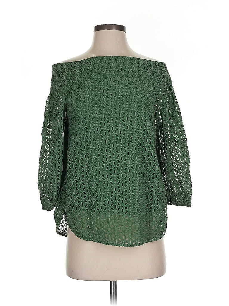 Pre-owned Tibi 3/4 Sleeve Blouse In Green