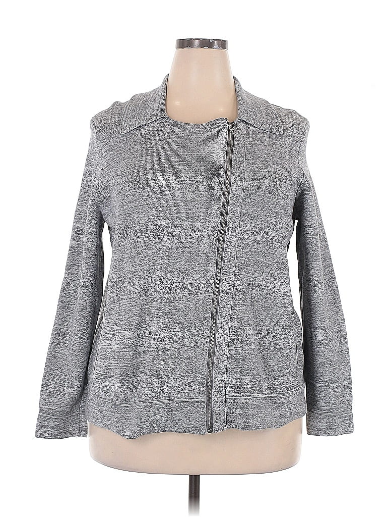 Foxcroft Gray Cardigan Size 2X - photo 1