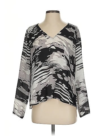 Parker Long Sleeve Silk Top (view 1)