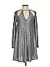 Dee Elle Metallic Silver Casual Dress Size XS - photo 2