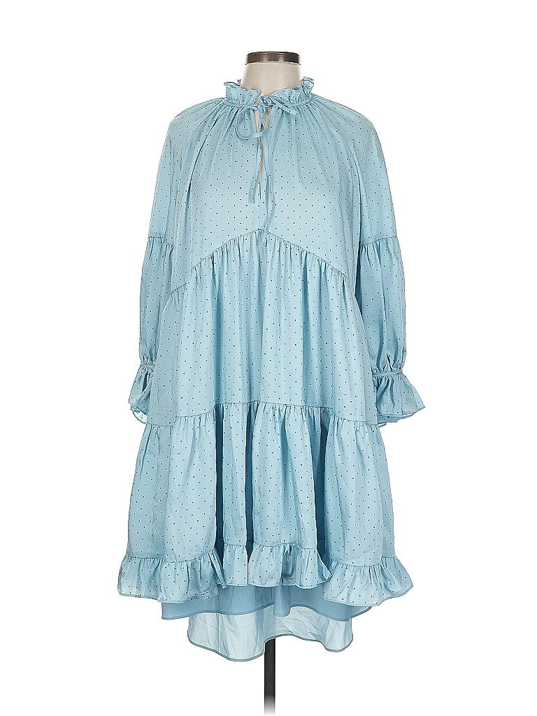 Cinq à Sept 100 Polyester Blue Casual Dress Size 10 42 off ThredUp