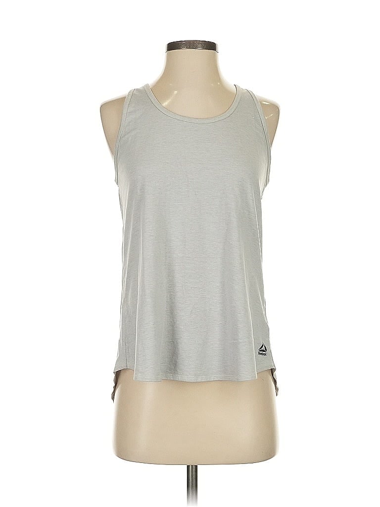Click to view more detailed imagery on our partner's website Pre-owned Reebok Tank Top Silver Halter Neckline Tops