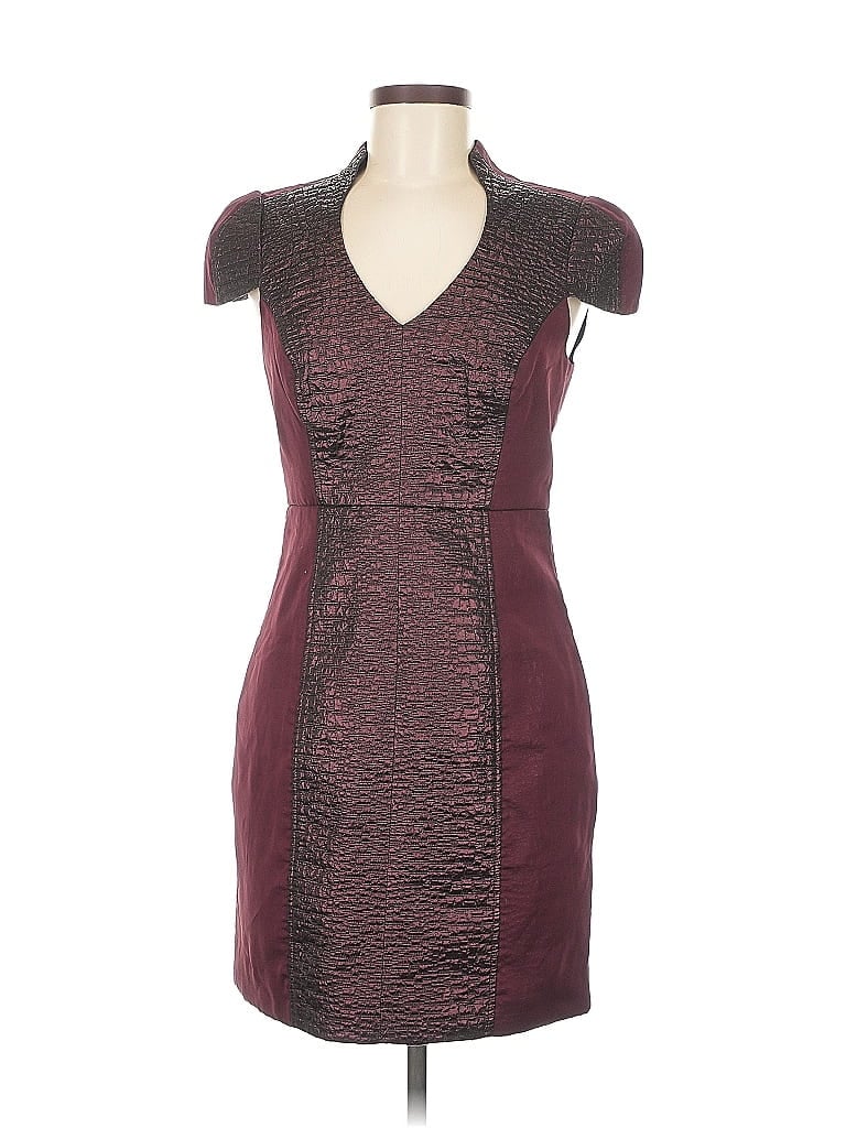 Pre-owned Tibi Cocktail Dress In Burgundy