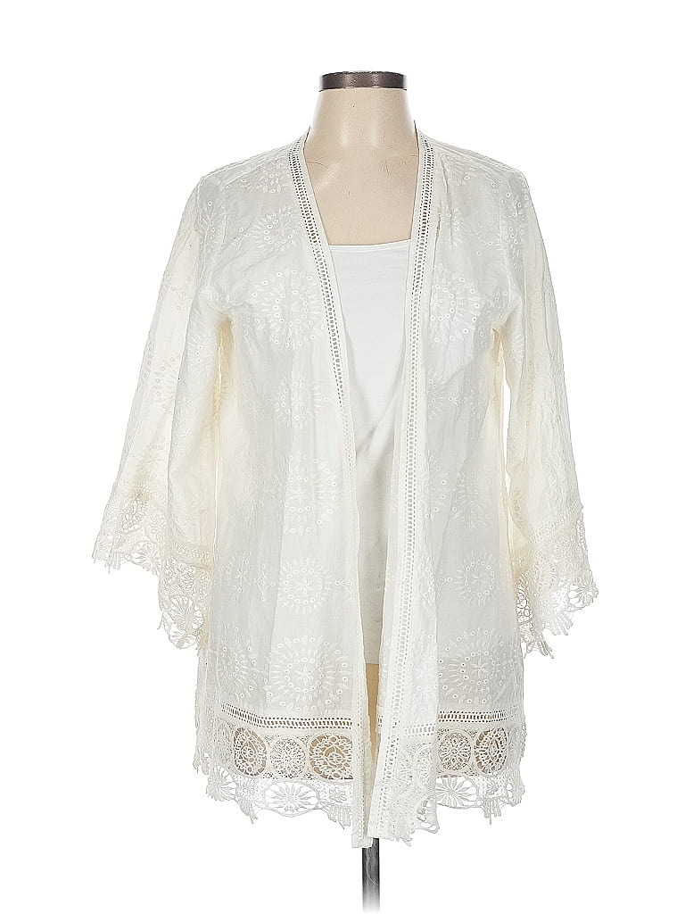 Calypso St. Barth 100 Cotton Ivory Kimono Size L 79 off ThredUp