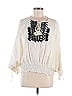 Vineet Bahl Ivory 3/4 Sleeve Blouse Size M - photo 1