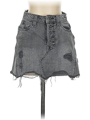We the Free Denim Skirt (view 1)