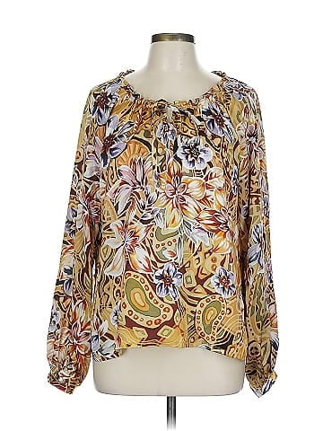 Chacok Long Sleeve Silk Top (view 1)
