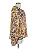 Chacok 100% Silk Gold Long Sleeve Silk Top Size L - photo 4