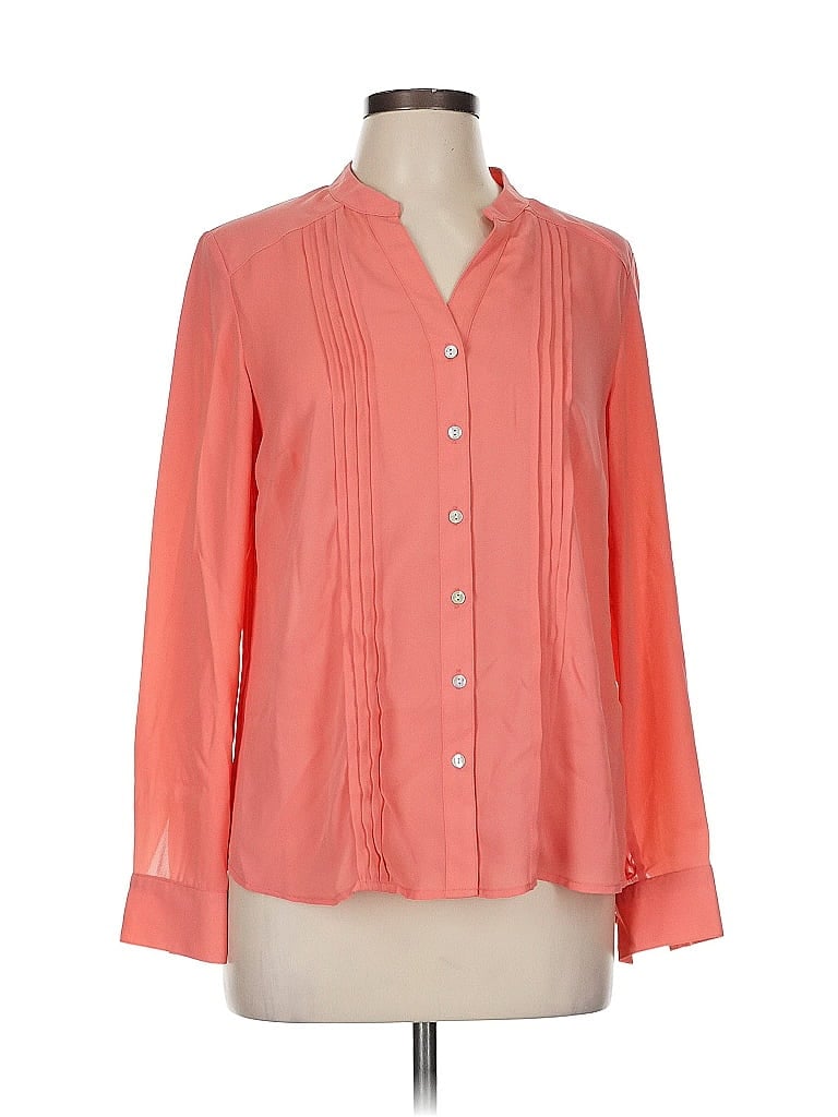 Click to view more detailed imagery on our partner's website Pre-owned Nanette Lepore Long Sleeve Blouse In Orange