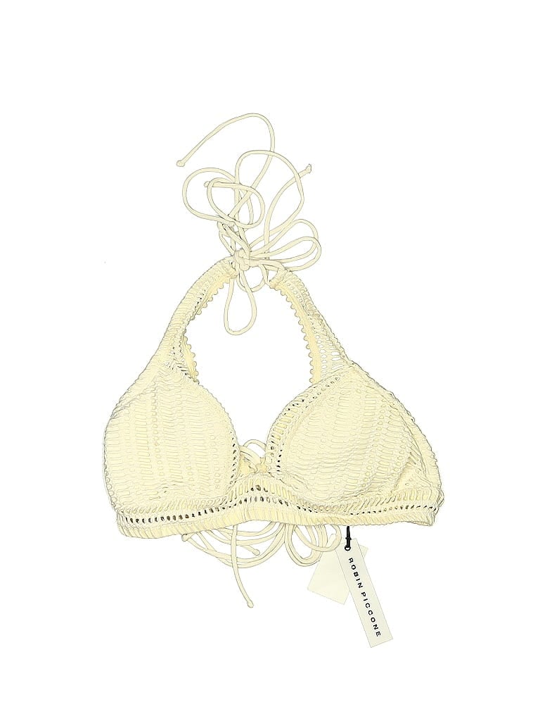 Click to view more detailed imagery on our partner's website Pre-owned Robin Piccone Swimsuit Top Ivory Swimwear In White