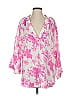 9 Seed 100% Cotton Tie-dye Pink 3/4 Sleeve Blouse Size S - photo 1
