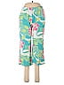 August Silk Tropical Green Casual Pants Size M - photo 1