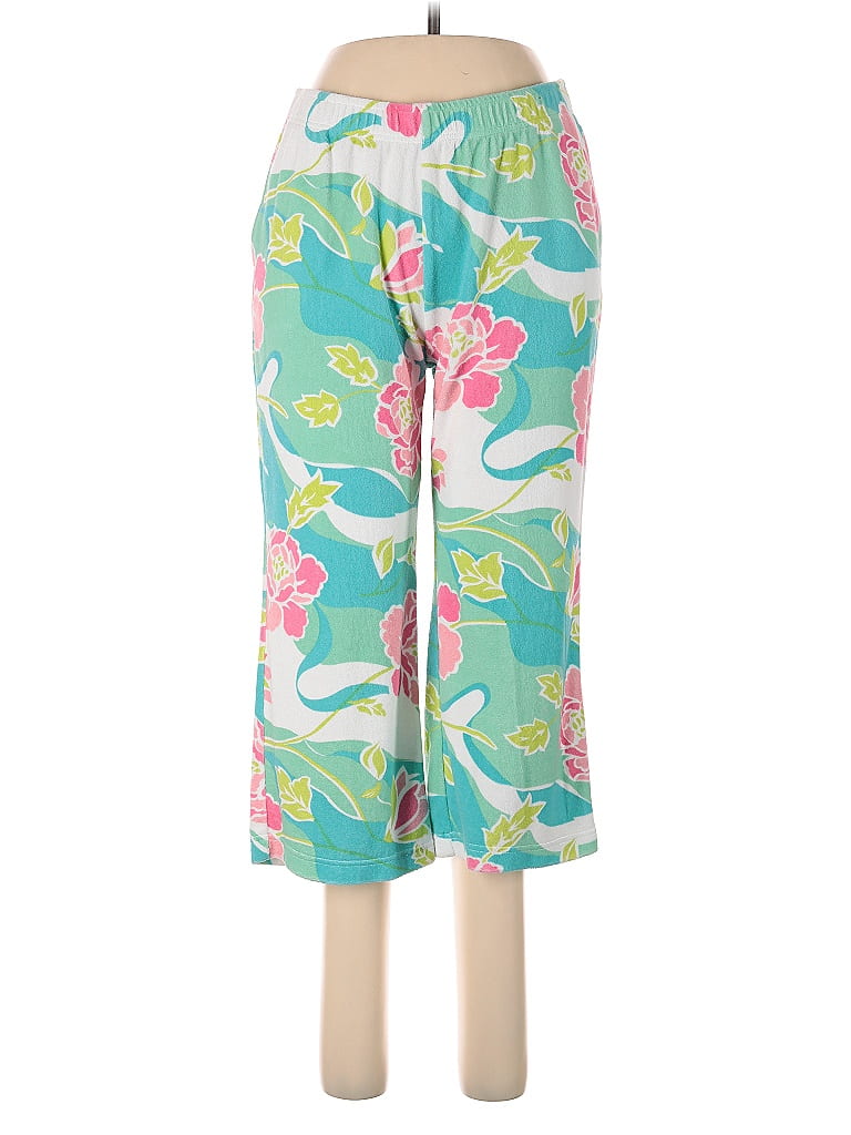 August Silk Tropical Green Casual Pants Size M - photo 1