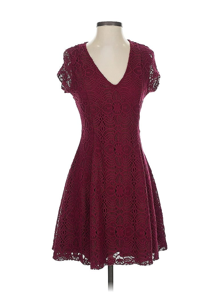 Pre-owned Express Cocktail Dress In Burgundy