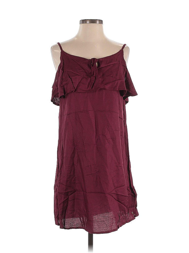 Pre-owned Roxy Casual Dress In Burgundy